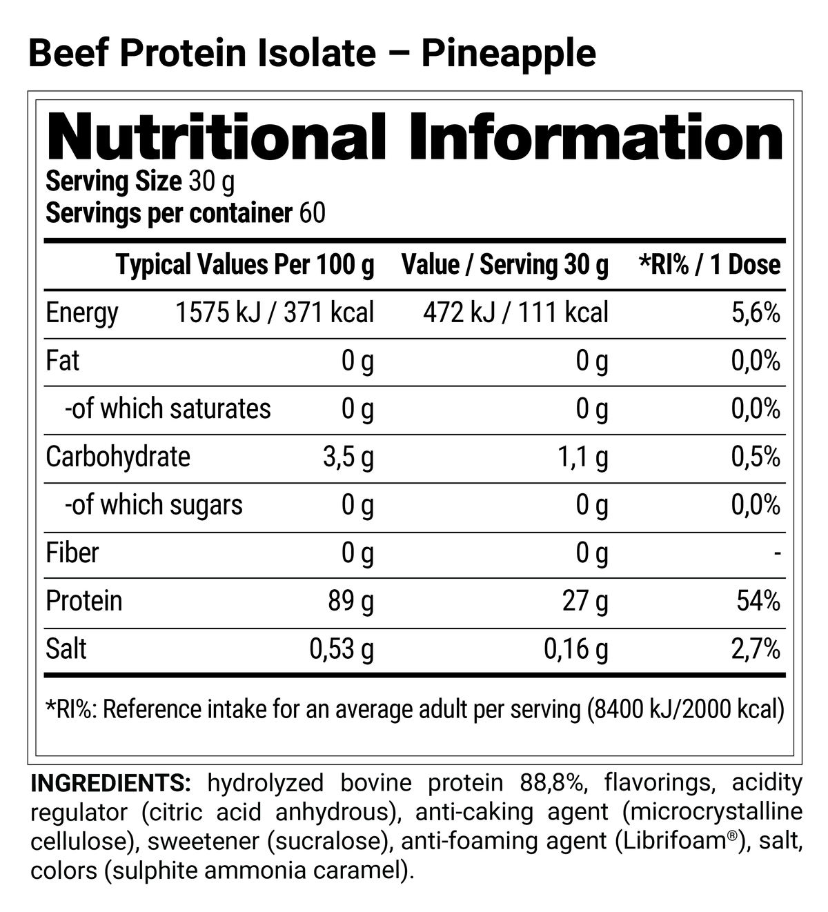 Beef Protein Isolate