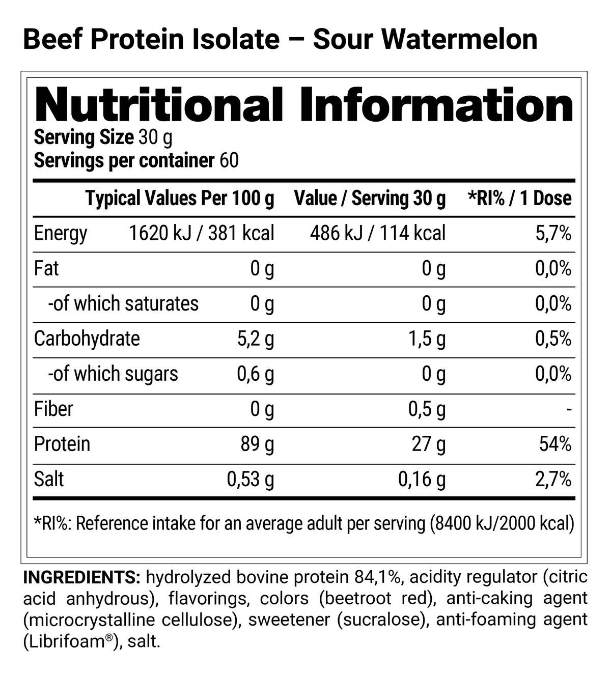Beef Protein Isolate